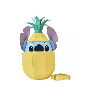 Loungefly Stitch Shoppe Lilo and Stitch Figural Pineapple Crossbody Bag NWTZx